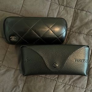 Chanel and RayBan eyeglass cases